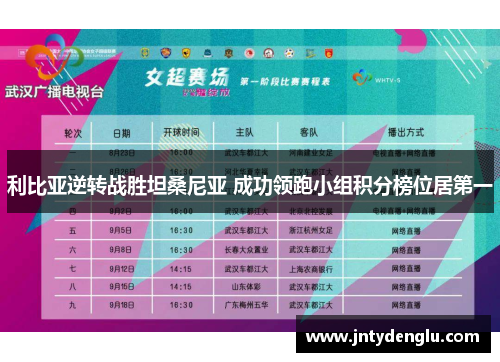 利比亚逆转战胜坦桑尼亚 成功领跑小组积分榜位居第一